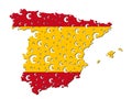 Spain map flag euro grunge Royalty Free Stock Photo