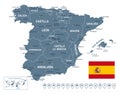 Spain map -illustration