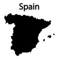 Spain map sign. Madrid. Map on white background