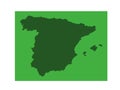 Spain map - sovereign state on the Iberian Peninsula in Europe