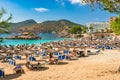 Spain Mediterranean Sea Majorca Beach in Camp de Mar Royalty Free Stock Photo