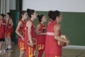 Spain National Basketball women team gesturing at training