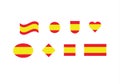 Spain national flag country emblem state symbol Royalty Free Stock Photo