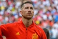 Spain national football team captain Sergio Ramos Royalty Free Stock Photo