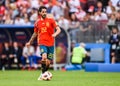Spain national football team midfielder Isco in action during FIFA World Cup 2018 Round of 16 match Spain vs Russia Royalty Free Stock Photo