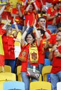 Spain national football team supporters Royalty Free Stock Photo