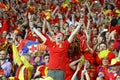 Spain national football team supporters Royalty Free Stock Photo