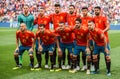 Spain national team before FIFA World Cup 2018 Round of 16 match Spain vs Russia Royalty Free Stock Photo