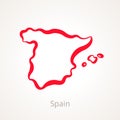 Spain - Outline Map