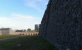 Spain, Pamplona, La Vuelta del Castillo, Citadel of Pamplona, the fortified door of Socorro