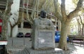 Spain, Pamplona, Paseo Hemingway, monument to Ernest Hemingway