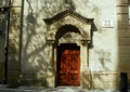 Spain, Pamplona, Plazuela de San Jose, Siervas de Maria, entrance door to the building