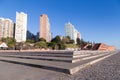 Spain Park placed at the coast of Parana river in Rosario. General view of bottom.