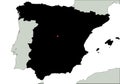Highly Detailed Spain Silhouette map.