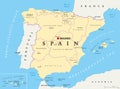 Spain political and administrative divisions map