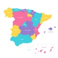 Spain political map of administrative divisions