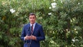 Spain Prime minister Pedro Sanchez reacts as he speaks to media wider