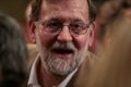 Spain prime minister Rajoy in Palma front close detail