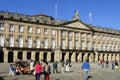 Old city hall and tourists in Santiago de Compostela