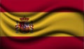 Spain Realistic waving Flag Design