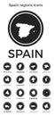 Spain regions icons.