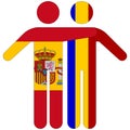 Spain - Romania / friendship concept