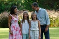 Spanish Royal Family holidays in Mallorca Marivent palace gardens Royalty Free Stock Photo