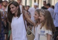 Spain Royal family posing at Soller village during their summer holidays