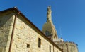 Spain, San Sebastian, Mount Urgull, Santiago bateria, view of the statue of the Sacred Heart of Jesus Royalty Free Stock Photo