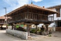 Spain; Sep 20: HÃÂ³rreo, traditional granary from the North of Spain, built in wood and stone on four pillars that raise the horreo