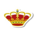 Spain shield crown isolated icon