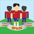 spain soccer players.. Vector illustration decorative design