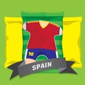 spain soccer team uniform. Vector illustration decorative design