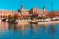 Plaza de Espana at sunny day in Seville, Spain Royalty Free Stock Photo