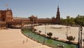 Plaza de Espana Square overview in Sevilla, Spain Royalty Free Stock Photo