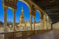 Spain Square in Seville, Andalusia, Spain. Royalty Free Stock Photo