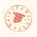 Spain Stamp Postal. Map Silhouette Seal. Passport Round Design. Vector Icon. Design Retro Travel.