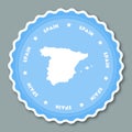 Spain sticker flat design.