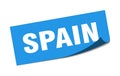 Spain sticker. Spain square peeler sign.