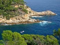 Spain 2019 summertime Costa Brava sea vieuw to the excellent coast line