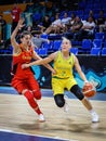 Australia basketball player, Tess Madgen, in action during basketball match AUSTRALIA vs CHINA