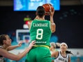 Liz Cambage in action during basketball match ARGENTINA vs AUSTRALIA