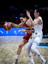 Turkish basketball player, Tugce Canitez, in action
