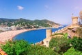 Spain. Tossa de Mar. Catalonia. Nice view of the sea. The Mediterranean coast.