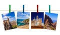 Spain travel photography on clothespins