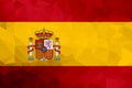 Spain polygonal flag. Mosaic modern background. Geometric design