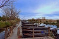 Spain,Valencia, Catarroja, port of catarroja,boats Royalty Free Stock Photo