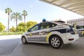 In Spain, Valencia city, PLV or Policia Local Valencia - the local car police. Policia Municipal also known as Policia Local