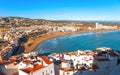 Spain. Valencia, Peniscola. View of the sea from a height of Po