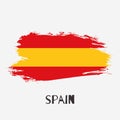 Spain vector watercolor national country flag icon